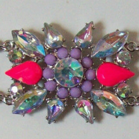 Jewelry - DESIGNER FLORAL NEON/IRIDESCENT SWAROVSKI BRACELET